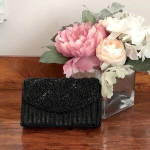 Carlisle Black Beaded Evening Bag
